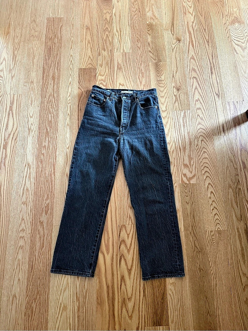Levi's Ribcage Straight Ankle Jeans Blue Waist 28